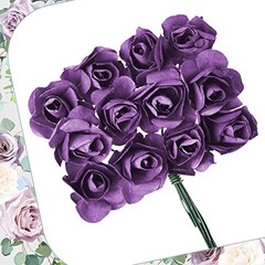 132 Pcs Artificial Mini Rose Fake Mixed Color Paper Flower Handmade Small