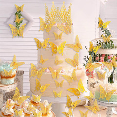 Billbotk 53 Pcs Flower Bouquet Accessories, 5 Pcs Gold Crowns and 48 Pcs Gold Bu
