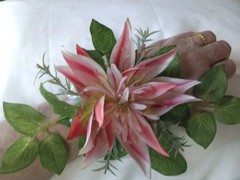 Cute Clematis wrist corsage