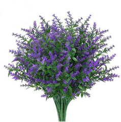 8Bundles Artificial Plants Flowers Fake Outdoor Plastic Faux UV Resistant Decor