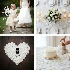 Natural White Rose Petals 8.11oz – Dried Flower Confetti for Weddings, Parties &
