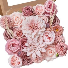 Artificial Flowers, Dusty Pink Silk Fake Flowers for DIY 1 A Dusty Pink