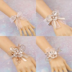 Simple Elegant Wedding 3pcs Pearl Wrist Flower Pearl Material 15cm DéCor Hand