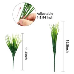 US 5pc Artificial Greenery 7 Branch Spring Grass Plant for Home/ Garden Decor
