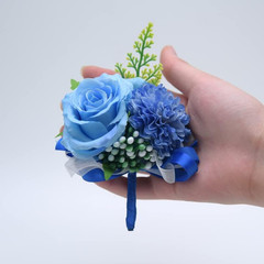 Rose Flower Corsage and Boutonniere Set 2,Handmade Silk Flowers Corsage Wrist…