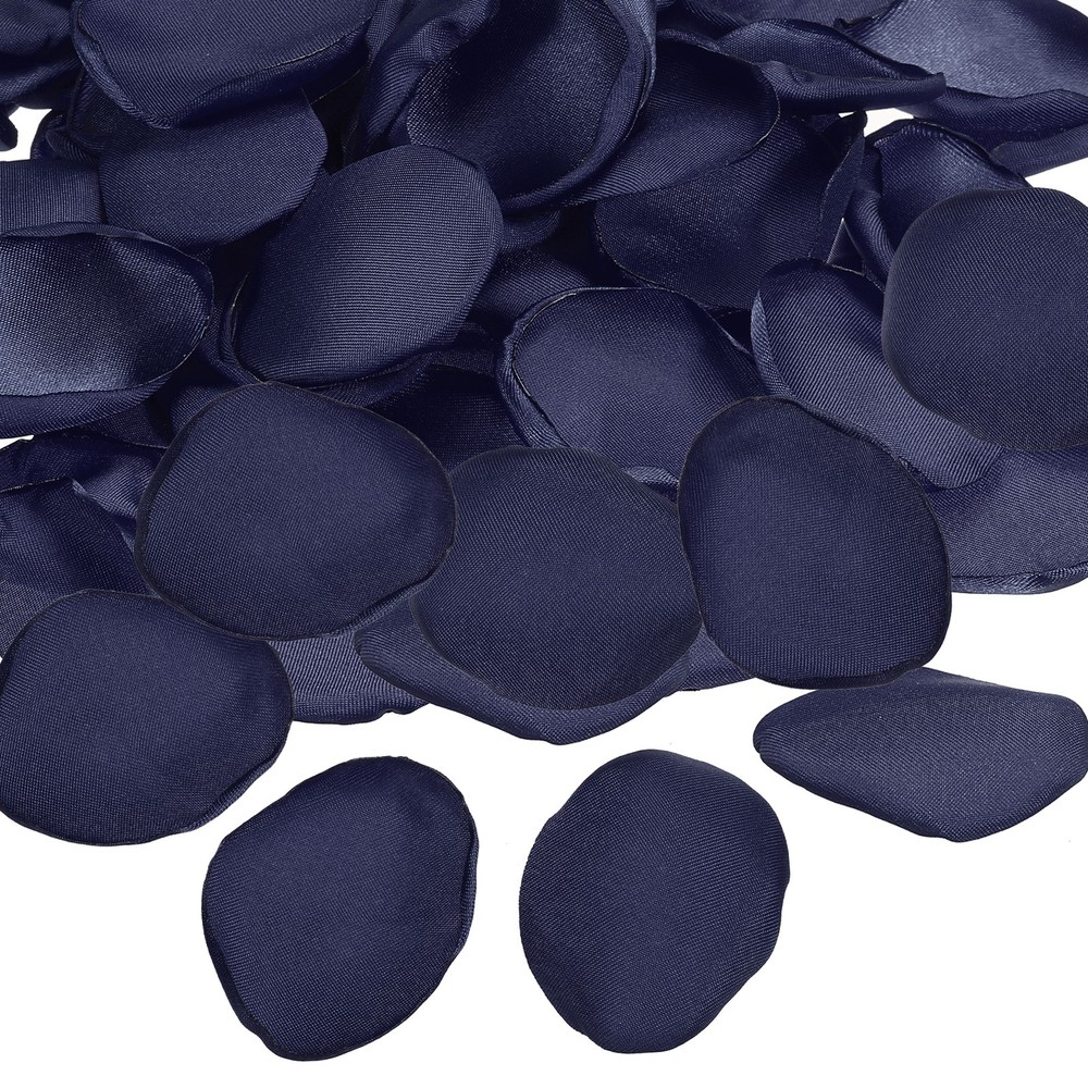 200 Pcs Silk Rose Petals, Artificial Flower Scatter Fake Rose Petals Navy Blue
