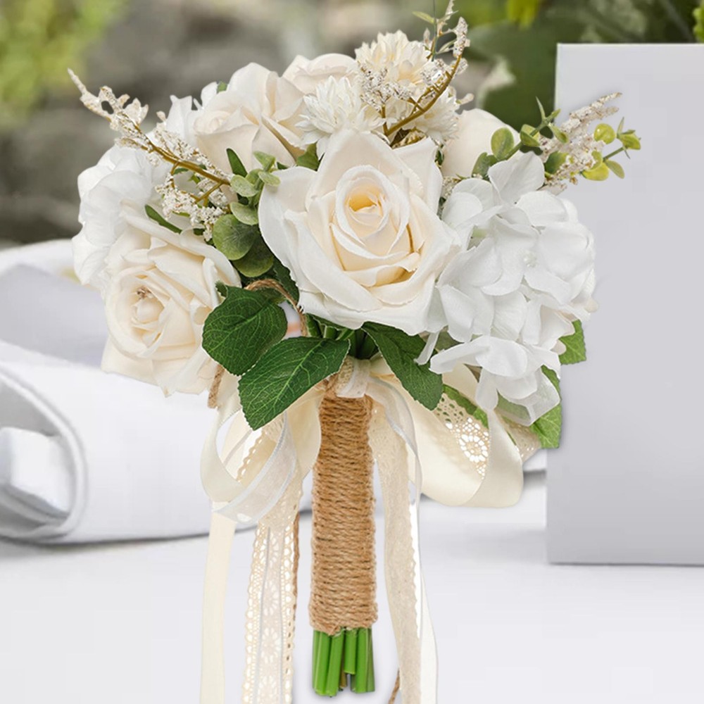 Wedding Bouquet for Bride Bridal Bouquet with Ribbons Elegant Decorative Bride