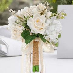 Wedding Bouquet for Bride Bridal Bouquet with Ribbons Elegant Decorative Bride