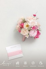 Pink Artificial Wedding Flower Bouquets for Bridesmaids – Blush & Hot Pink Flora