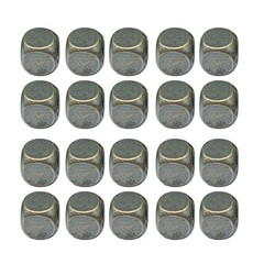 Pack of 20 Round/Square Brass Pendant Beads for Outdoor Paracord Accessories