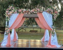 3 foot corner: Handmade Silk Wedding Flowers: Roses, Hydrangeas, Eucalyptus ++