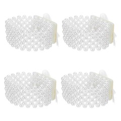 4 Pcs Wrist Flower Band Pearl Wristlet for Corsage Bracelet with Ribbon