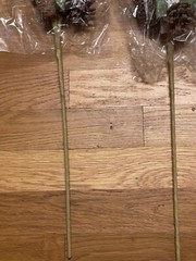 Leaf Greenery with Pinecones. Five Packs. NEW
