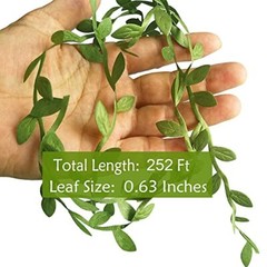 Artificial Greenery Eucalyptus Vine, 252ft Plants Fake Hanging Green Leaves