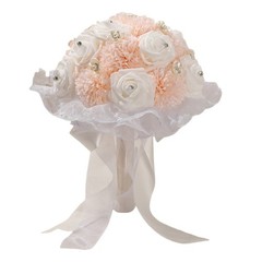 Realistic Silk Bridal Bouquet Artificial Flower Wedding Ceremony Photography