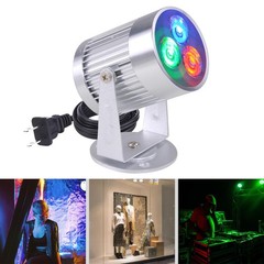 Yescom 8 Pack LED RGB Spotlight Aluminum Stage Lighting for Mirror Ball Party