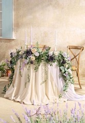 Ling’s moment 9FT Eucalyptus and Willow Leaf Garland with White Flower,…