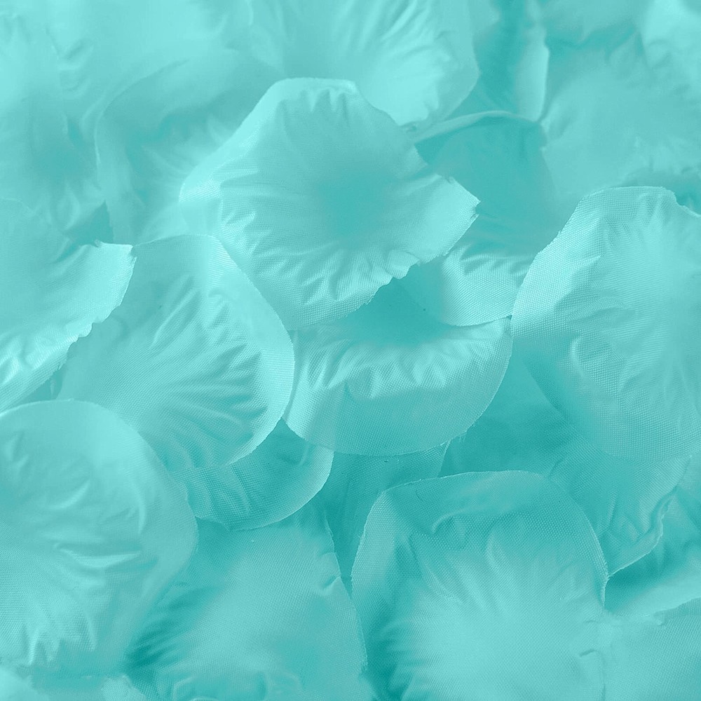 Aqua Blue Fake Silk Rose Petals – 100/Bag (QYAC-AQ23)