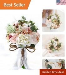 Versatile Wedding & Anniversary Bouquet – Artificial Flowers in Stunning Colors