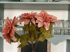 Coral Flowers Fall/Autumn/Harvest-Set Of 5 24” Stems