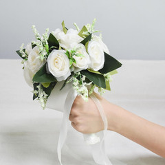Wedding Bouquets for Bride Bridesmaid Bouquet Ivory Bridal Bouquet Artificial Ro