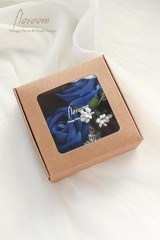 Classic Royal Blue Wrist Corsage with Elegant Boutonniere – Perfect for Weddings