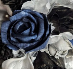 Navy Blue Black Silver Theme Wedding Bouquet Accessories