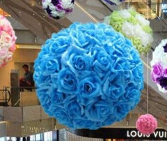 Royal Blue Rose Flower Pomander Wedding Kissing Ball 11-12 inches USA Seller