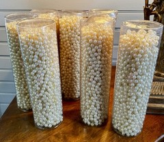 Beaded Faux Pearls Garlands Off White 38.5 ft Total Wedding Decor 5.5 Ft Each