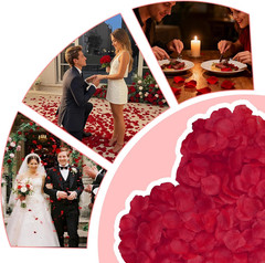2200PCS Artificial Flower Petals Fake Rose Petals for Romantic Night,Wedding,Pro