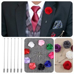 20 Pcs Corsage Pin Stick Pins White Brooch Straight Clutches Man