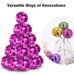 AplusChoice 20PCS 1.6″ Small Disco Ball Mirror Mini Hanging Events Wedding Party