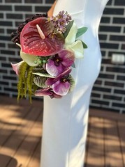 Orchid Exotica Bridal Bouquet – real touch & artificial flowers in vibrant hues.