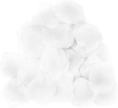 500 Pcs Exquisite White Rose Petals, Emulation Silk Rose Petals, Artificial Flow