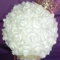 foam rose ball- white  