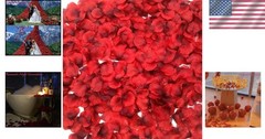 2200 PCS Artificial Dark-Red Silk Rose Petals – Ideal for Weddings & Proposals