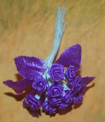 12 Small Foam Roses Rose Head with Stem Purple 15mm Dior Dior Roses