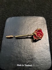 Rose Boutonniere 24kt Gold Plated VTG 80s