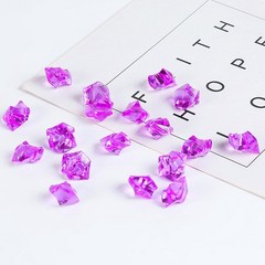 100pcs Light Sky Blue Fake Crushed Ice Acrylic Gems Vase Filler 11-14mm