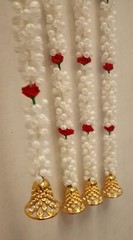 Artificial jasmine Hand made flower with bell gardland set of 4
