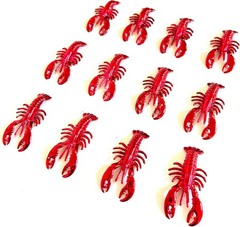 24 Pcs Mini Crawfish Lobsters Boil Party Supplies Red Lobsters Crawfish Seafo…