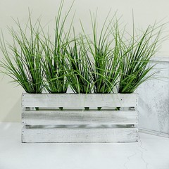 3 GREEN 20″ Artificial Faux GRASS SPRAYS STEMS Party Wedding Home Decorations