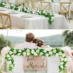 7.5ft Artificial Rose Garlands Fake Silk Flowers Hanging Vines Wedding Party US