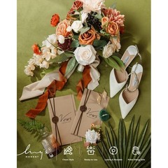 Terracotta Bridal Bouquet Artificial Flowers Wedding Decor Photoshoot Keepsake