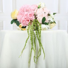 2 pcs 36″ tall Green Artificial Plant Amaranthus Branches Strands with Leaves