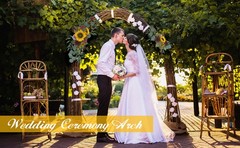 Artificial Wedding Arch Flowers Kit, Rustic 2Pieces Flower