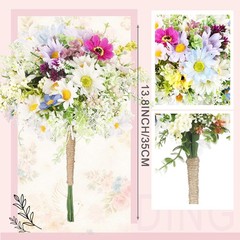 Wildflower Wedding Bouquet Bride Bridesmaid Spring Artificial Wildflowers Bridal