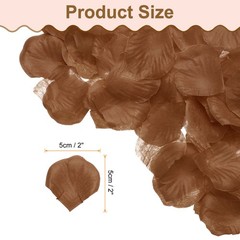 1000pcs Artificial Rose Petals Fake Silk Flower Petals for Wedding Khaki