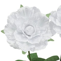 White Giant Artificial Flowers, Giant Rose, Artificial Flowers with Base Durable