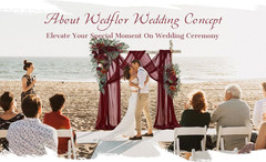 Burgundy Wedding Arch Flowers & Drapes Kit – 4 Piece Floral Decor Set